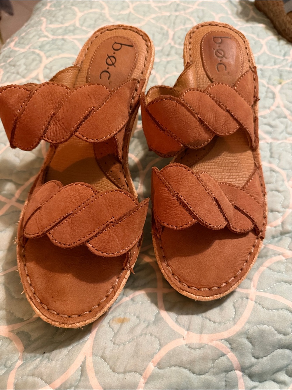b.o.c. Braided Double-Strap Slide Sandals in Tan